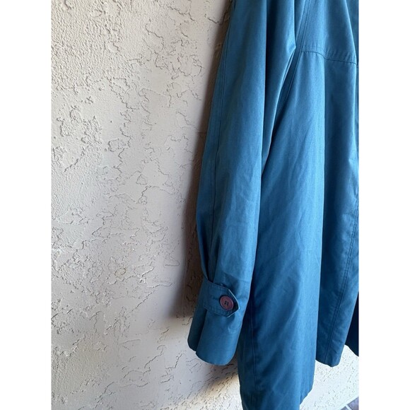 Vintage London Fog Teal Sz 18 Weather Woman Trench Coat Removable Fleece Liner, - Picture 10 of 13